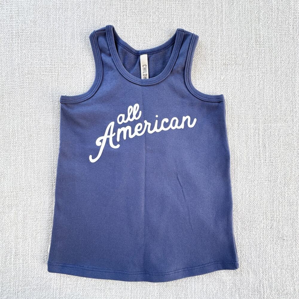NEW Childhoods Blue All American Graphic Tank 6/7